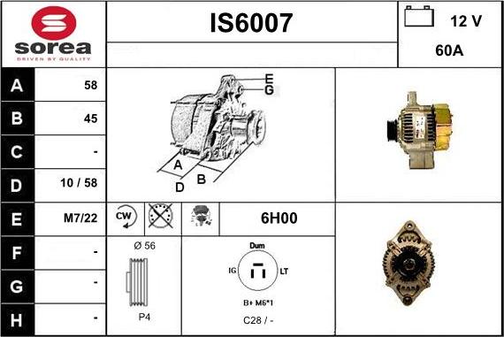 Sera IS6007 - Генератор autospares.lv