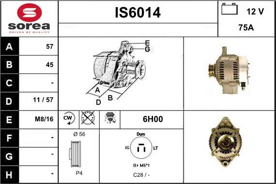 Sera IS6014 - Генератор autospares.lv