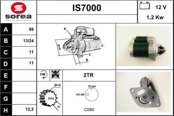 Sera IS7000 - Стартер autospares.lv