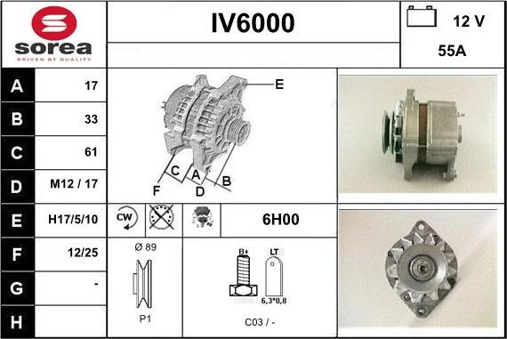 Sera IV6000 - Генератор autospares.lv