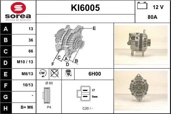 Sera KI6005 - Генератор autospares.lv