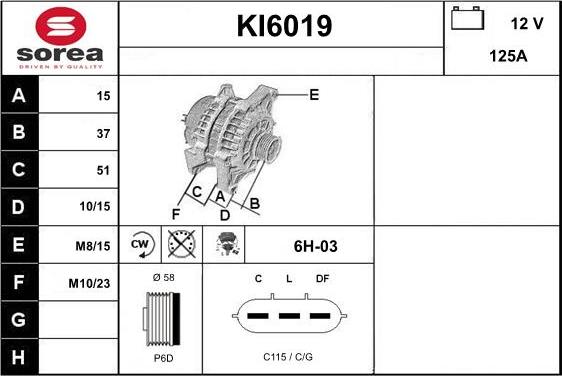 Sera KI6019 - Генератор autospares.lv