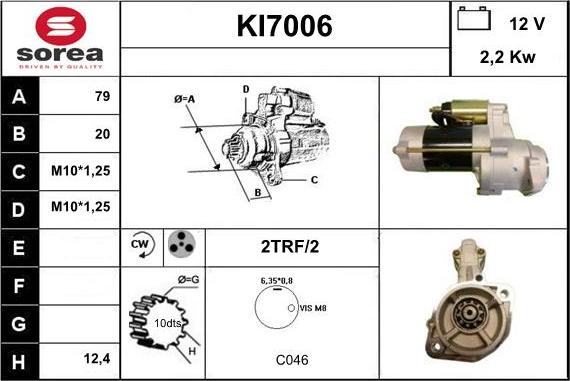 Sera KI7006 - Стартер autospares.lv