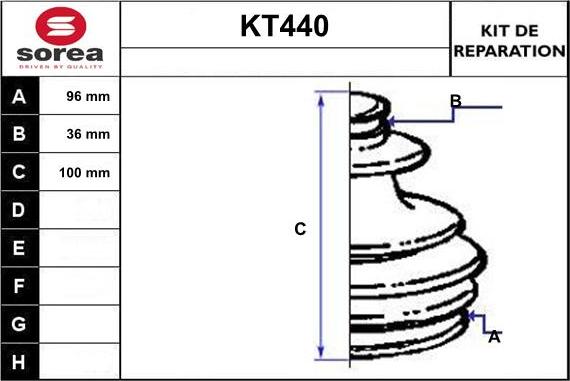 Sera KT440 - Пыльник, приводной вал autospares.lv