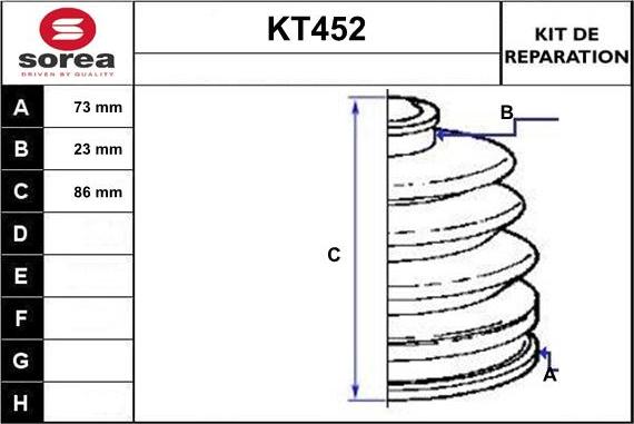 Sera KT452 - Пыльник, приводной вал autospares.lv