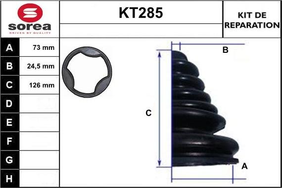 Sera KT285 - Пыльник, приводной вал autospares.lv