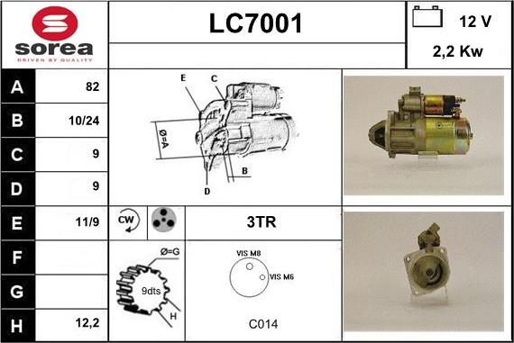 Sera LC7001 - Стартер autospares.lv