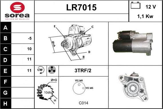 Sera LR7015 - Стартер autospares.lv