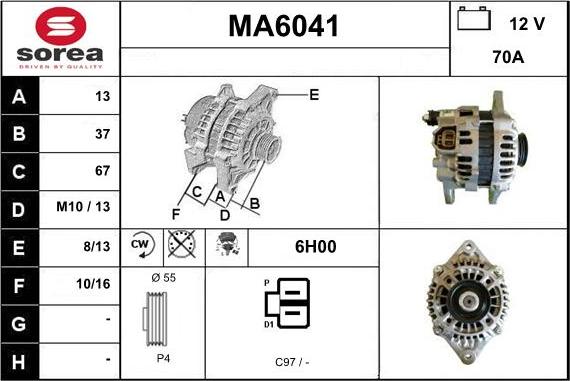 Sera MA6041 - Генератор autospares.lv