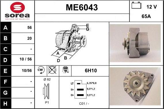 Sera ME6043 - Генератор autospares.lv