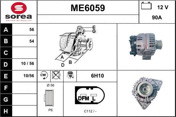 Sera ME6059 - Генератор autospares.lv