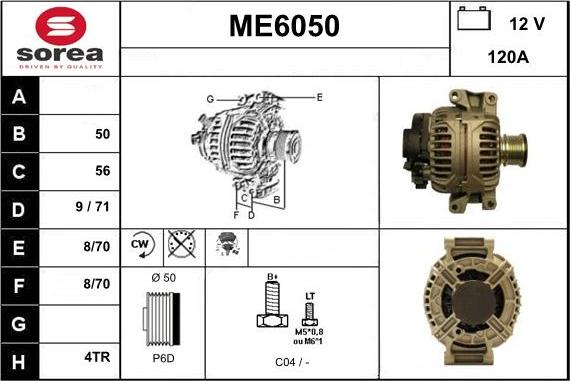 Sera ME6050 - Генератор autospares.lv