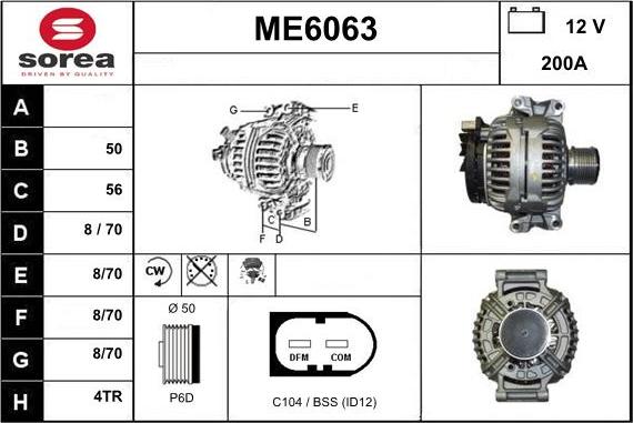 Sera ME6063 - Генератор autospares.lv