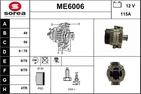 Sera ME6006 - Генератор autospares.lv