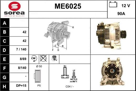 Sera ME6025 - Генератор autospares.lv