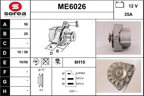 Sera ME6026 - Генератор autospares.lv