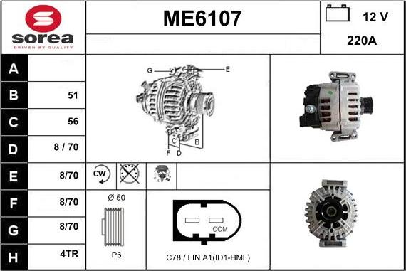 Sera ME6107 - Генератор autospares.lv