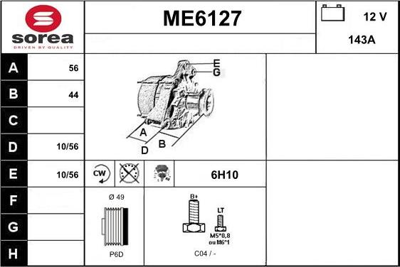 Sera ME6127 - Генератор autospares.lv