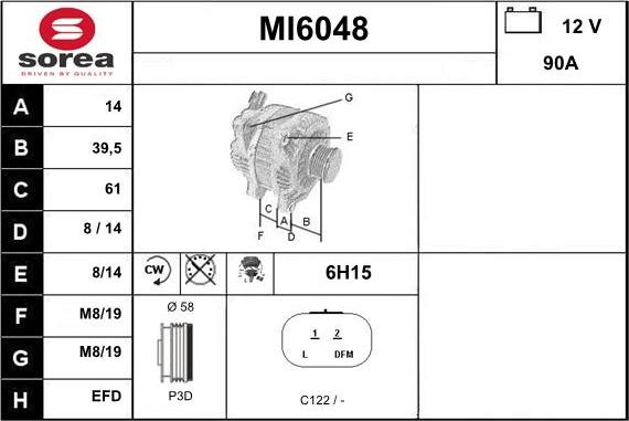 Sera MI6048 - Генератор autospares.lv