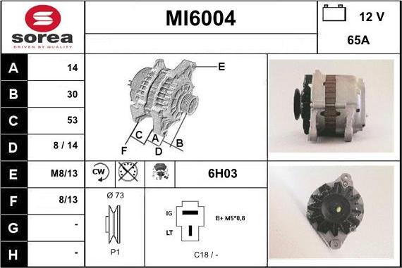 Sera MI6004 - Генератор autospares.lv