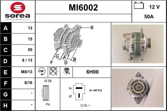 Sera MI6002 - Генератор autospares.lv