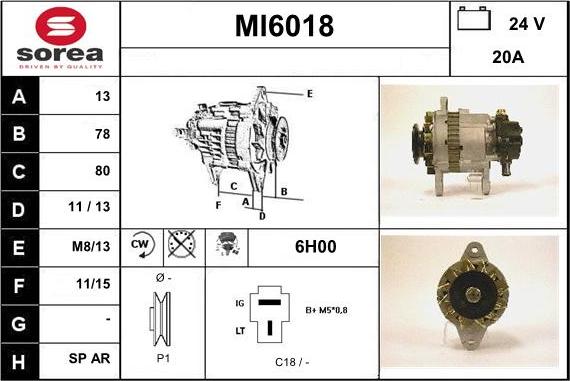 Sera MI6018 - Генератор autospares.lv