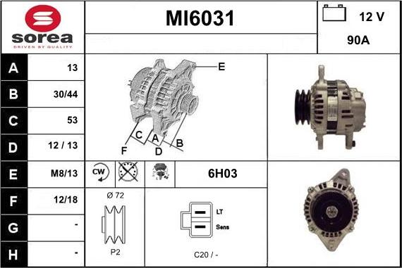 Sera MI6031 - Генератор autospares.lv