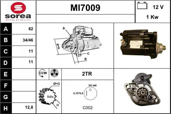 Sera MI7009 - Стартер autospares.lv