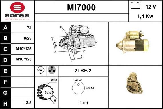 Sera MI7000 - Стартер autospares.lv