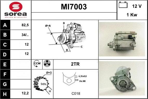 Sera MI7003 - Стартер autospares.lv