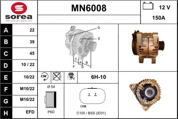 Sera MN6008 - Генератор autospares.lv