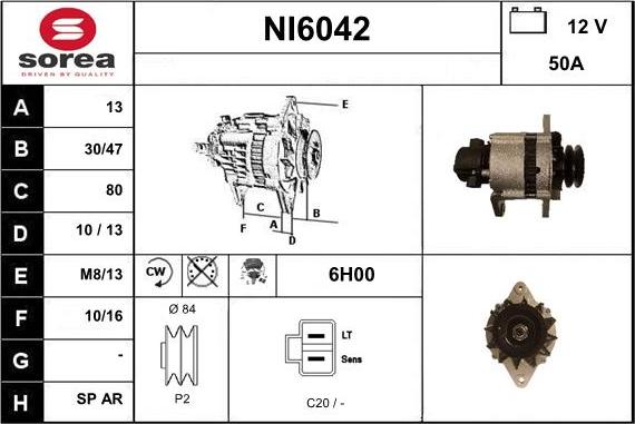 Sera NI6042 - Генератор autospares.lv