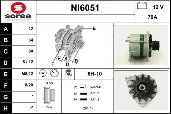 Sera NI6051 - Генератор autospares.lv