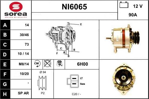 Sera NI6065 - Генератор autospares.lv