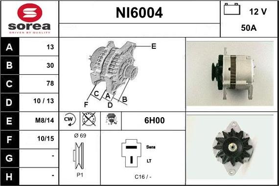 Sera NI6004 - Генератор autospares.lv