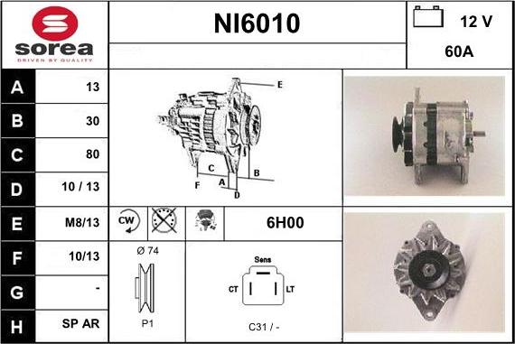 Sera NI6010 - Генератор autospares.lv