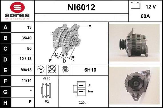 Sera NI6012 - Генератор autospares.lv