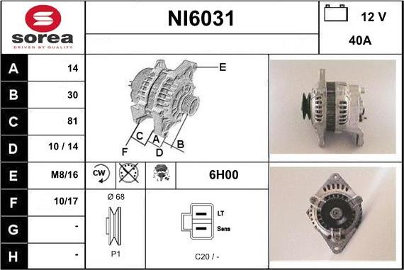 Sera NI6031 - Генератор autospares.lv