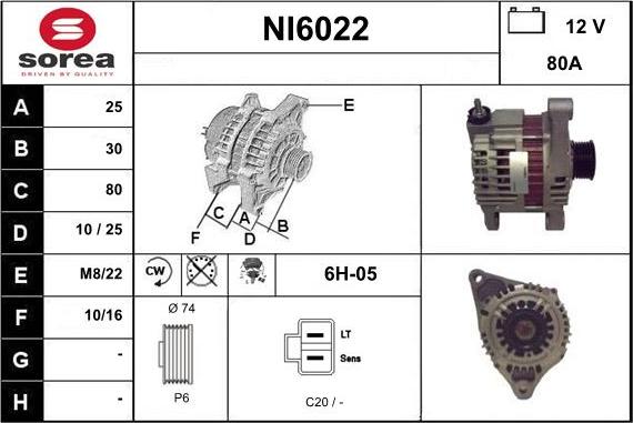 Sera NI6022 - Генератор autospares.lv