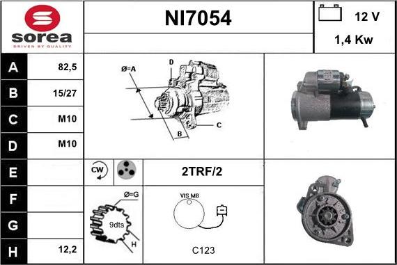 Sera NI7054 - Стартер autospares.lv