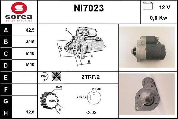 Sera NI7023 - Стартер autospares.lv