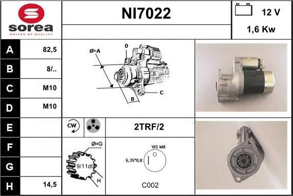 Sera NI7022 - Стартер autospares.lv