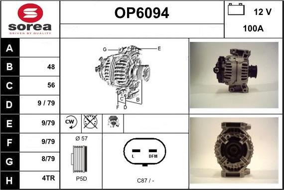 Sera OP6094 - Генератор autospares.lv