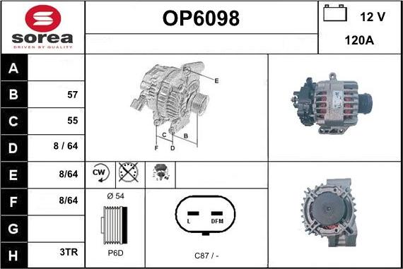 Sera OP6098 - Генератор autospares.lv