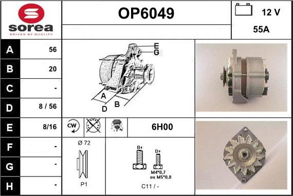 Sera OP6049 - Генератор autospares.lv