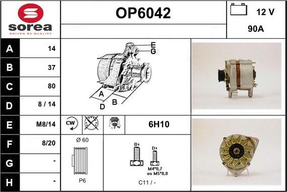 Sera OP6042 - Генератор autospares.lv