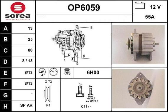 Sera OP6059 - Генератор autospares.lv