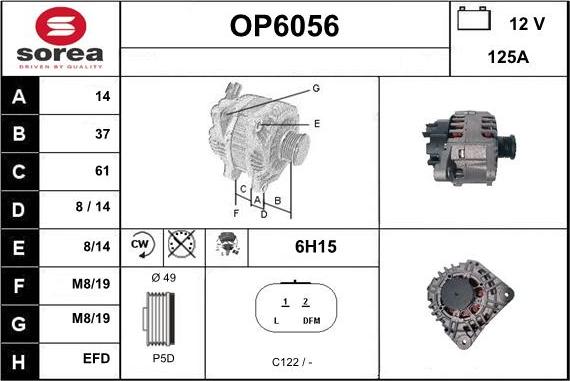 Sera OP6056 - Генератор autospares.lv