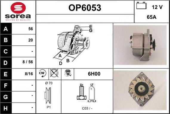 Sera OP6053 - Генератор autospares.lv