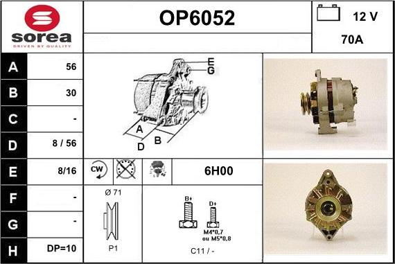 Sera OP6052 - Генератор autospares.lv